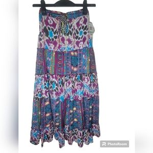 XOXO Women's multi colour maxi skirt size  L